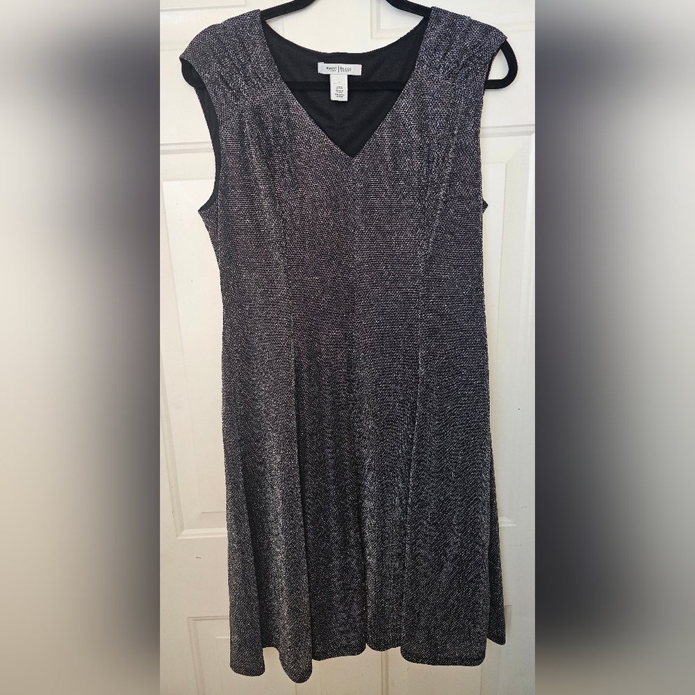 White House Black Market Black metallic dress